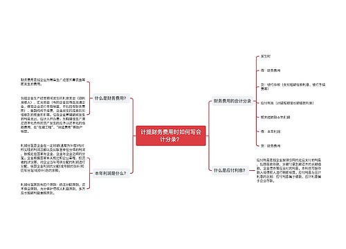 计提财务费用时如何写会计分录？