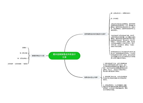 期末结转销售成本的会计分录思维导图