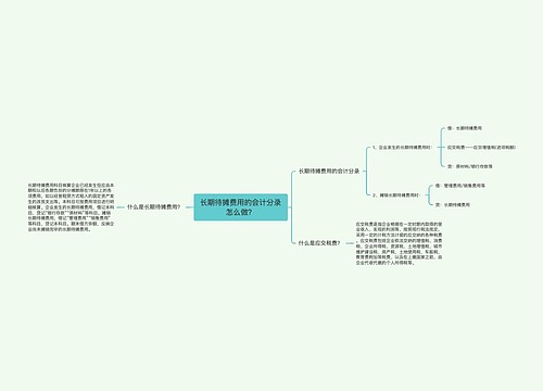 长期待摊费用的会计分录怎么做？