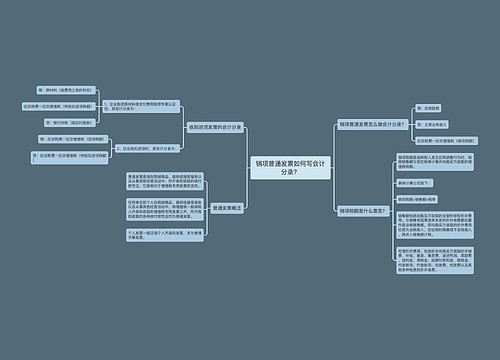 销项普通发票如何写会计分录？思维导图