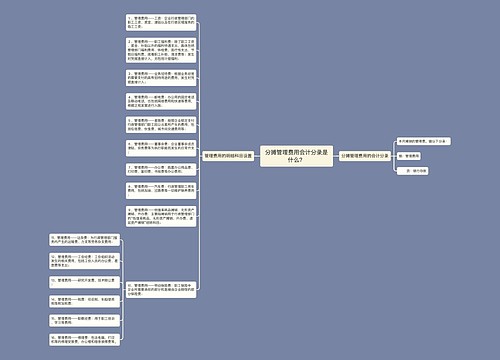 分摊管理费用会计分录是什么？思维导图