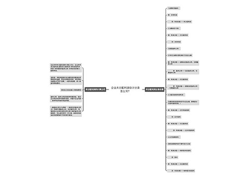 企业未分配利润会计分录怎么写？思维导图