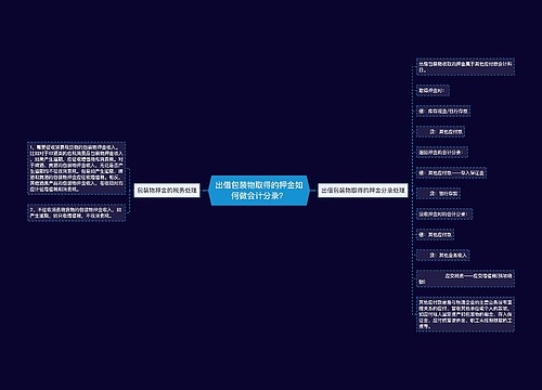 出借包装物取得的押金如何做会计分录？