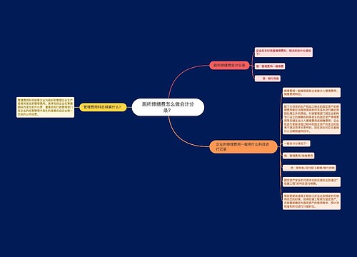 厕所修缮费怎么做会计分录？思维导图