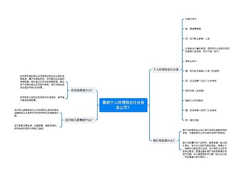 缴纳个人所得税会计分录怎么写？