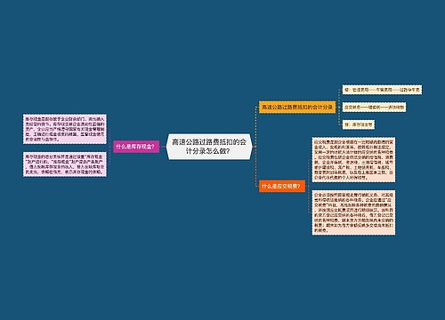 高速公路过路费抵扣的会计分录怎么做？