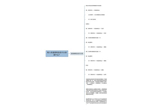 购入低值易耗品会计分录是什么？思维导图