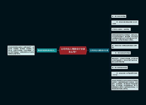 公司向法人借款会计分录怎么写？