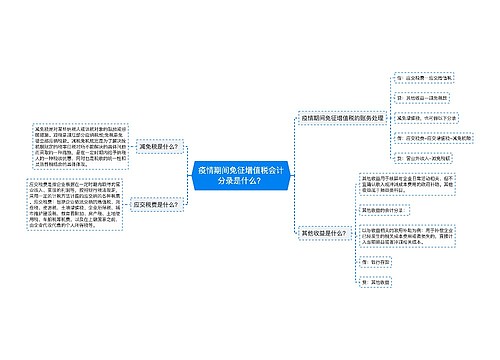 疫情期间免征增值税会计分录是什么？思维导图