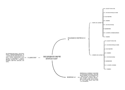​购买金税盘和支付维护费如何写会计分录？思维导图