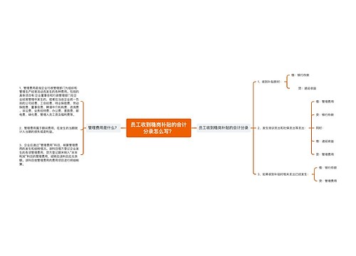 员工收到稳岗补贴的会计分录怎么写？思维导图