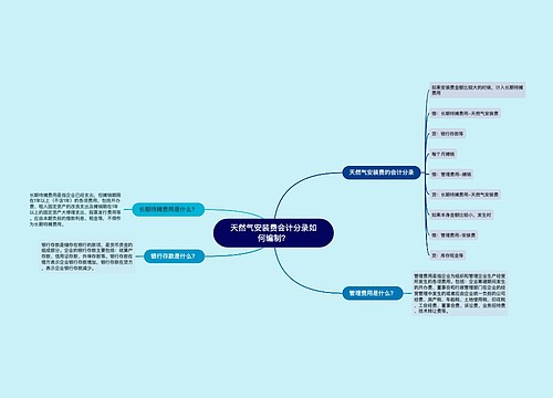 天然气安装费会计分录如何编制？