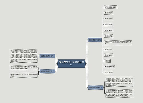 安装费的会计分录怎么写？