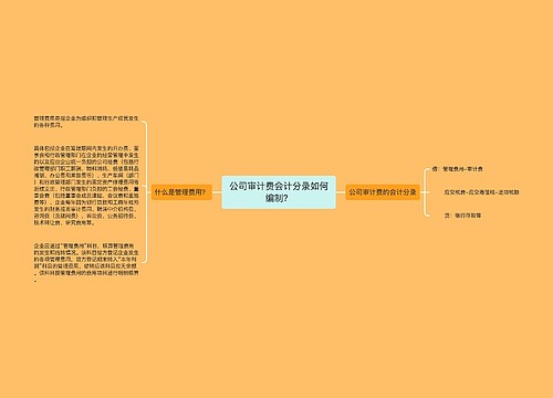 公司审计费会计分录如何编制？