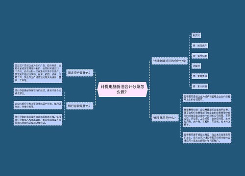 计提电脑折旧会计分录怎么做？