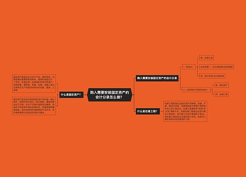 购入需要安装固定资产的会计分录怎么做？