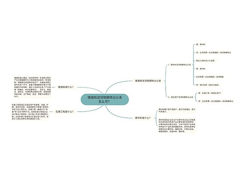 增值税进项税额转出分录怎么写？