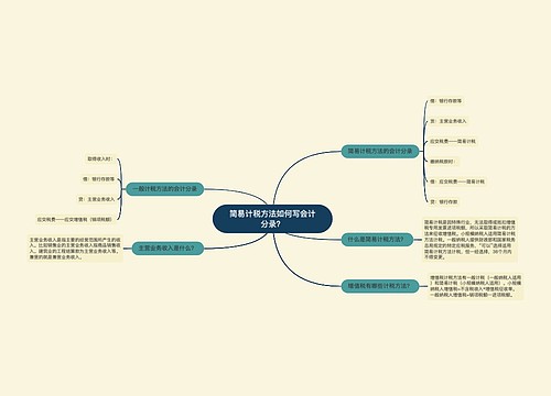 简易计税方法如何写会计分录？