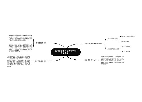 支付设备维修费的会计分录怎么做？