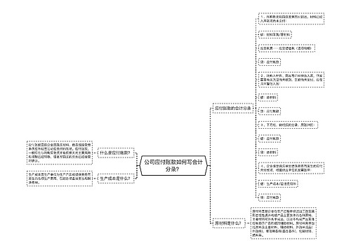 公司应付账款如何写会计分录？思维导图