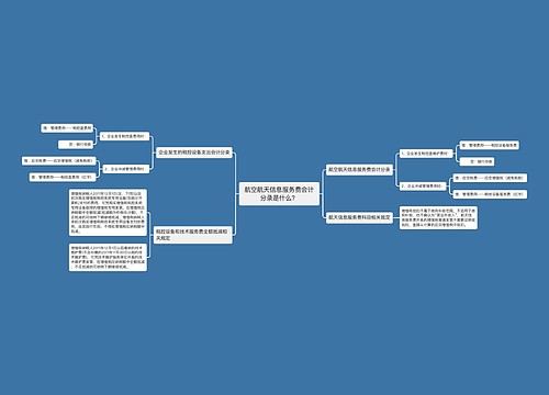 航空航天信息服务费会计分录是什么？思维导图