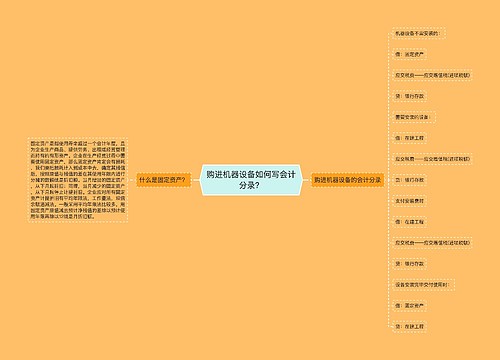 购进机器设备如何写会计分录？