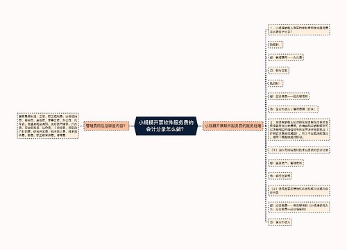 小规模开票软件服务费的会计分录怎么做？思维导图