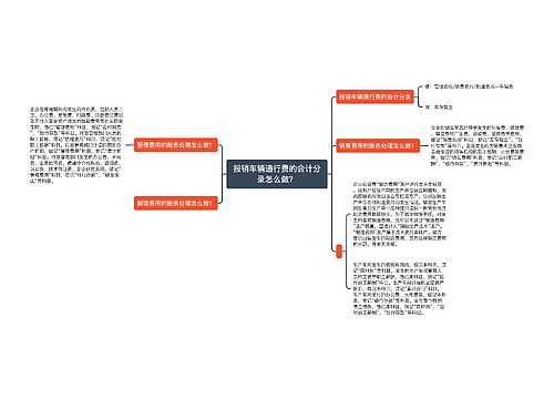 报销车辆通行费的会计分录怎么做？