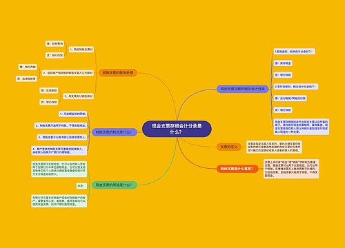 现金支票存根会计分录是什么？