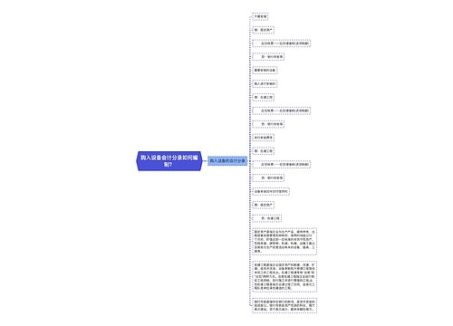 购入设备会计分录如何编制？