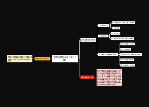 垫付运费的会计分录怎么做？