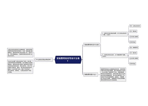 安装费用如何写会计分录？