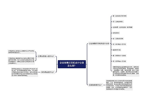 企业销售打印机会计分录怎么做？