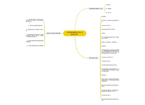 公司机器设备折旧会计分录怎么做？思维导图