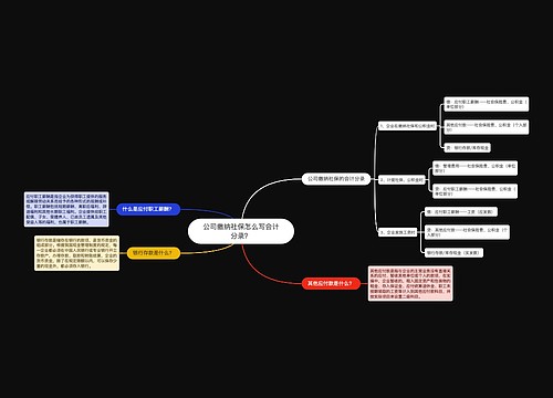 公司缴纳社保怎么写会计分录？思维导图