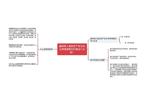 融资租入固定资产发生的日常修理费如何做会计分录？