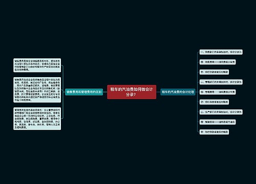 租车的汽油费如何做会计分录？