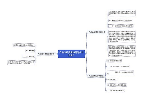 产品认证费用如何写会计分录？