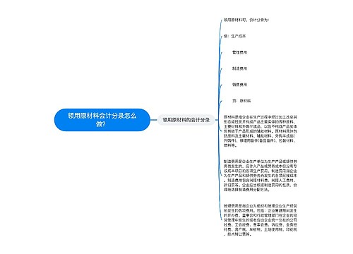 领用原材料会计分录怎么做？