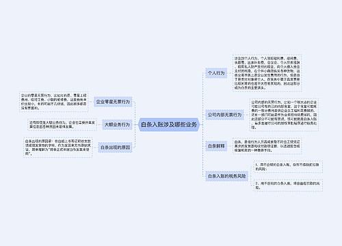 白条入账涉及哪些业务