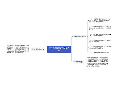 审计机关总审计师任职条件