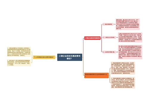 小微企业税收优惠政策有哪些？