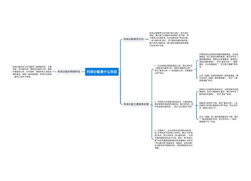 利润分配是什么科目