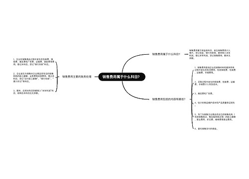 销售费用属于什么科目？