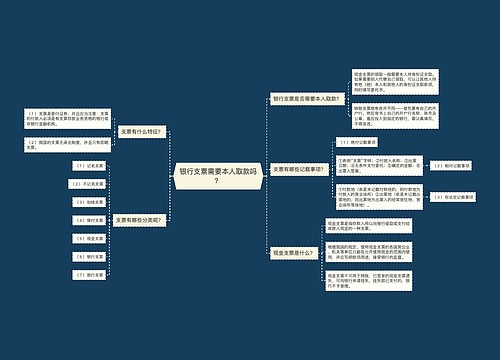 银行支票需要本人取款吗？