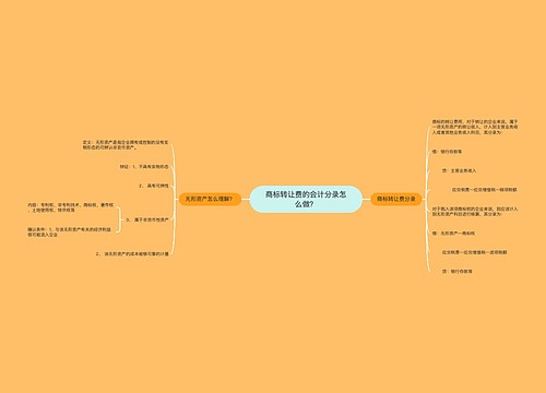 商标转让费的会计分录怎么做？思维导图