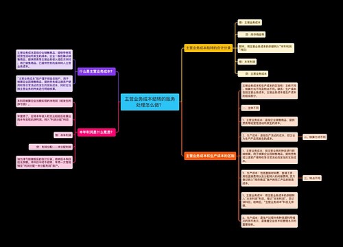 主营业务成本结转的账务处理怎么做？