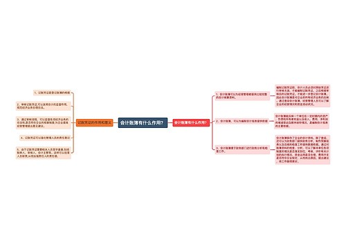 会计账簿有什么作用？