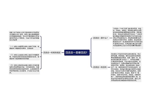 四流合一是哪四流？