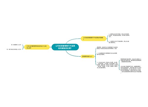 公司收到管理费不开发票如何做账务处理？
